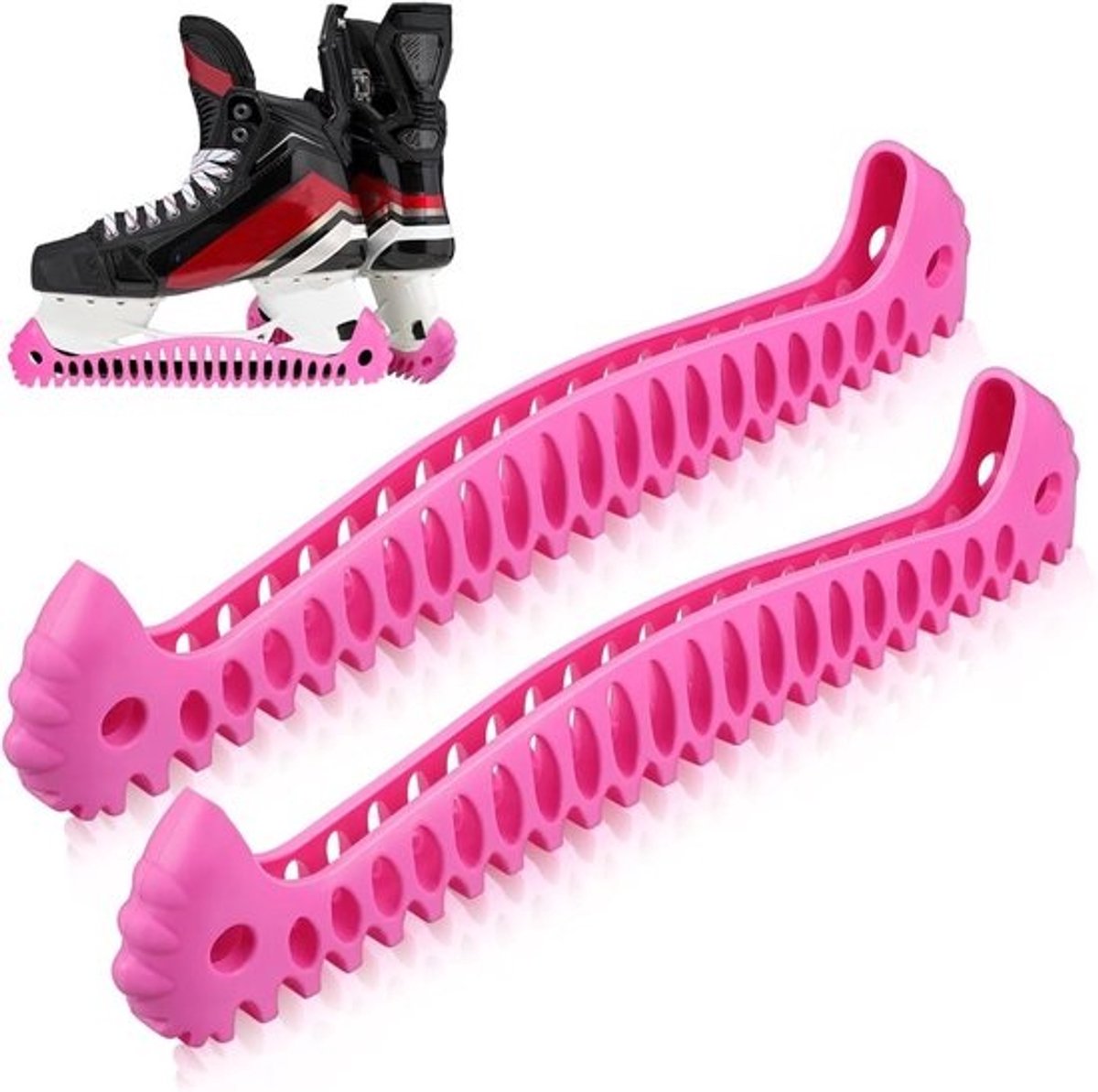 Set van 2 beschermhoezen voor schaatsen - elastische beschermers - kunstschaatsen en ijshockey