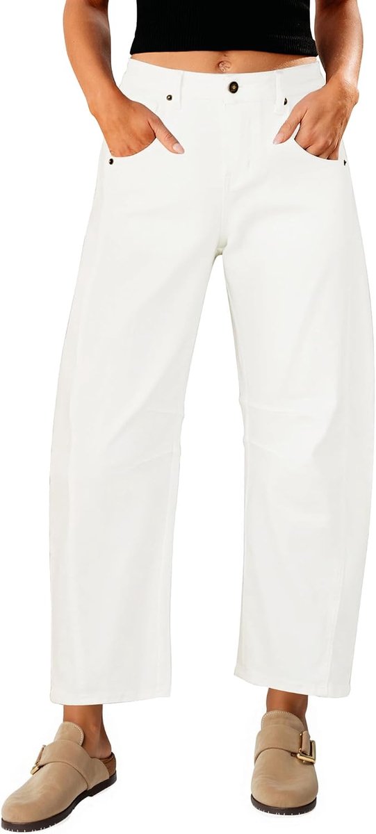Jeans Barrel wijde pijpen hoge taille Y2k jeans
