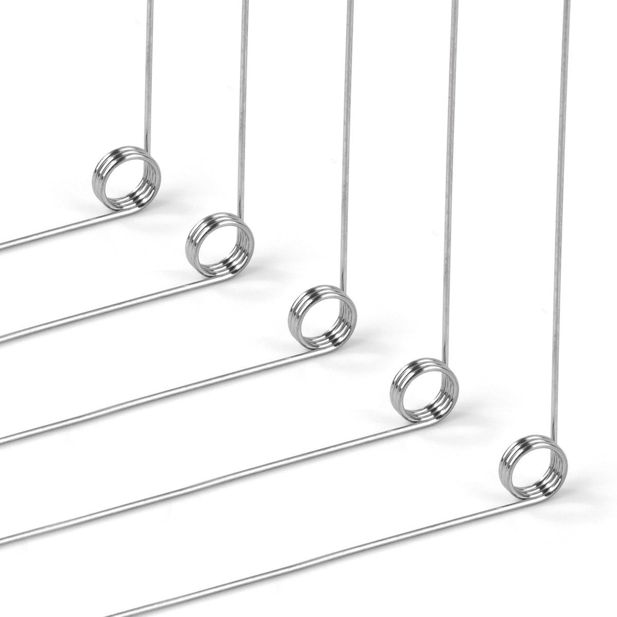 Pack of 10 stainless steel torsion springs, wire diameter 0.4 mm, inner diameter 3 mm, arm length 30 mm, angle 90 - ShopVlot