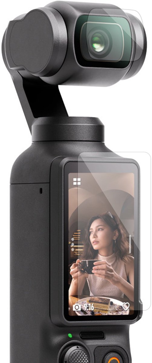 kwmobile 2x Scherm- en Lensbeschermer voor Camera voor DJI Osmo Pocket 4 / Pocket 3 9H Gehard Glas