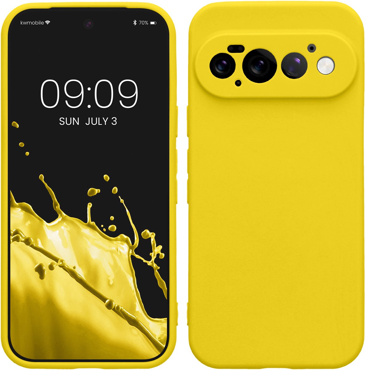 kwmobile telefoonhoesje geschikt voor Google Pixel 11 Pro - Hoesje voor smartphone - Precisie camera uitsnede - In stralend geel