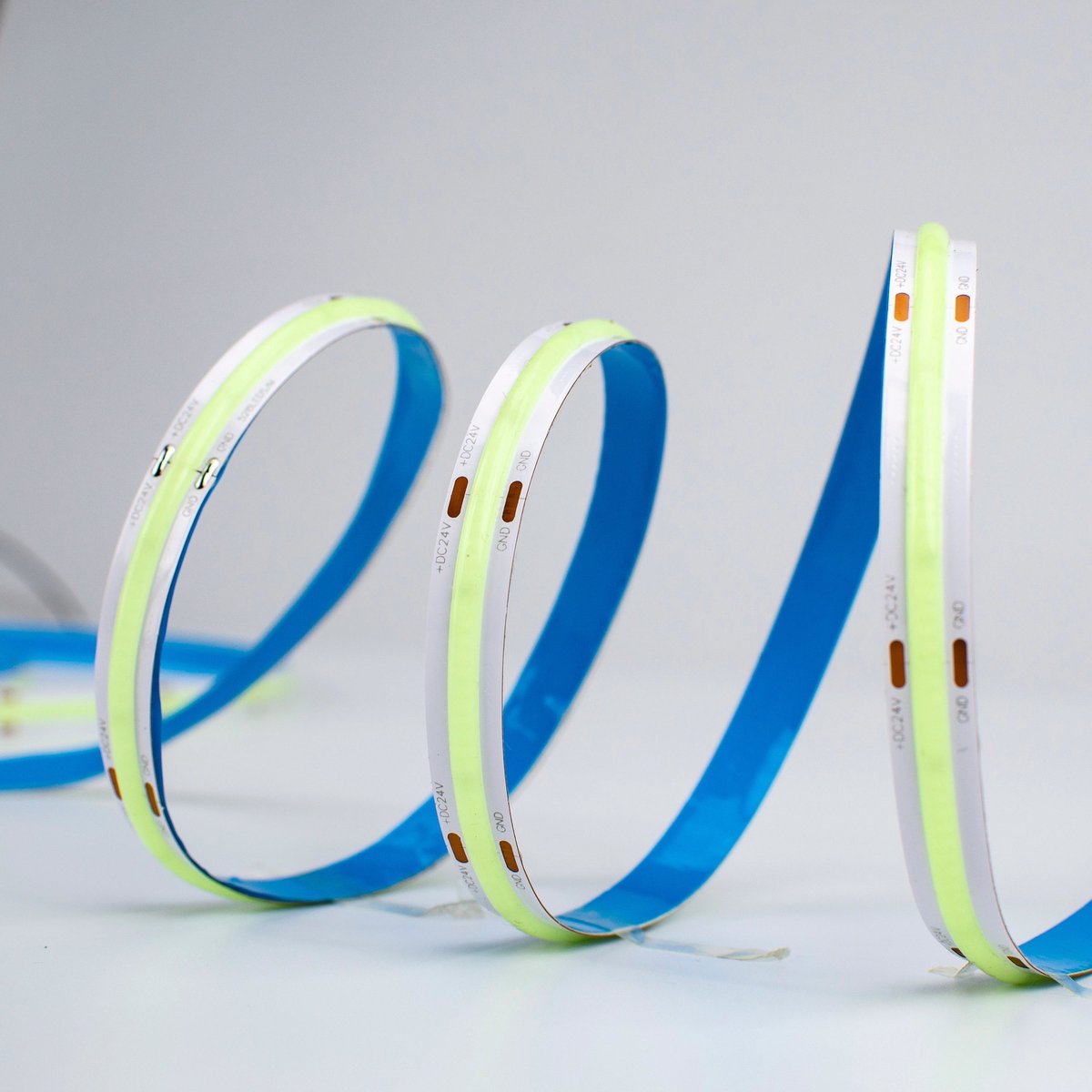COB LED Strip - Geel - 24V - 8W/m - 800lm/m - CRI>90 - IP20 - 5m
