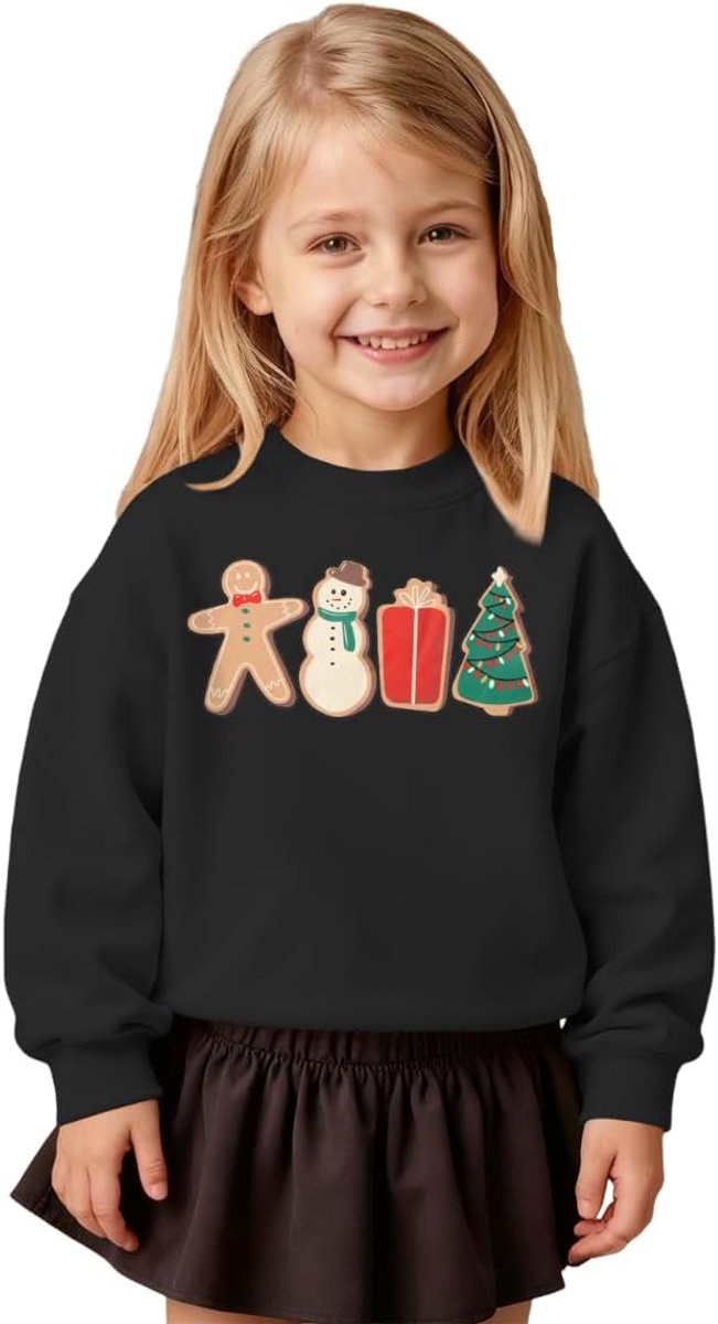 C&M WODRO Kersttrui voor kinderen, kerstmotief, sweatshirt, babyoutfits voor jongens en meisjes, Kerstmis, babykleding, warme wintertrui met lange mouwen, festivaltrui, uniseks kinderkleding