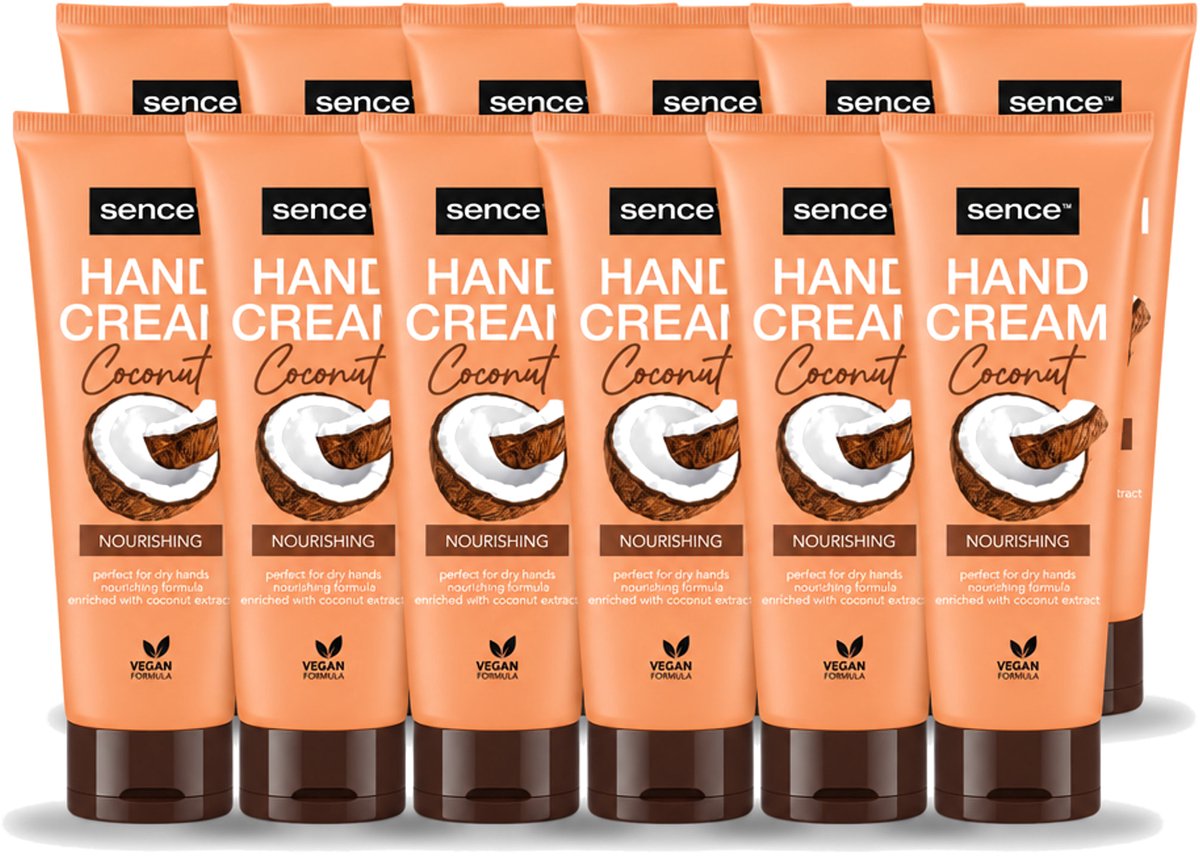 12 x Sence – Handcrème – Coconut Nourishing – 75 ml - Voordeelverpakking - 12 stuks