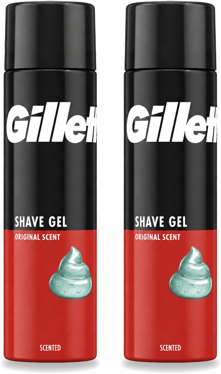 2 x Gillette – Scheergel – Classic – 200 ml - Voordeelverpakking - 2 stuks