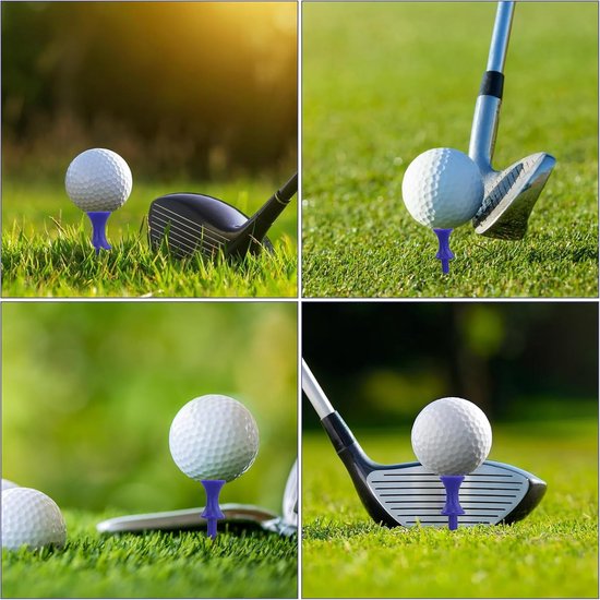 Dailygoods- Golf Tees Kunststof 38 mm - Set van 150 Stuks - Premium Duurzaam - Gegradueerd Ontwerp - Lichtgewicht - Antislip Balpositie - Golfhulp — afbeelding 2