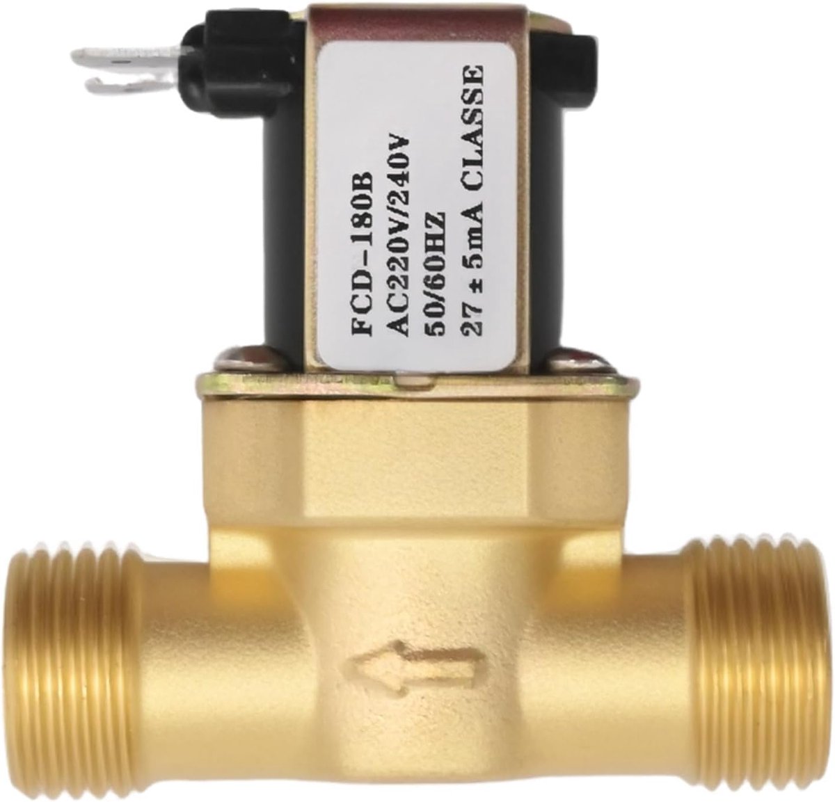 1/2 inch solenoid valve, AC 220 V/240 V, electronic solenoid valve, brass, water valve, normally closed, for water - ShopVlot