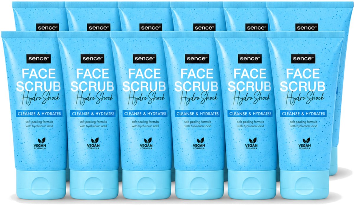 12 x Sence - Alle Huidtypes - Gezichtsscrub - Exfoliërend - 150 ml - Voordeelverpakking - 12 stuks