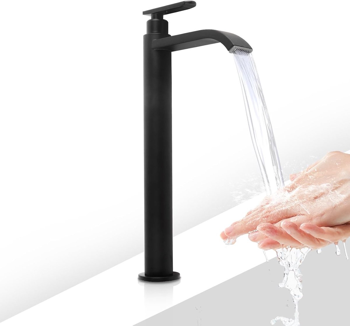 G1/2 304 Stainless Steel Single Cold Faucet Bathroom Kitchen Sink Sink Water Tap Black Kitchen Bridge Faucet For Home - ShopVlot