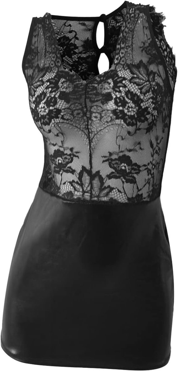 Babydoll voor dames, kant, transparant, lingerieset, babydoll, chic, elegant, nachtkleding, blote rug, huwelijksreis, A373