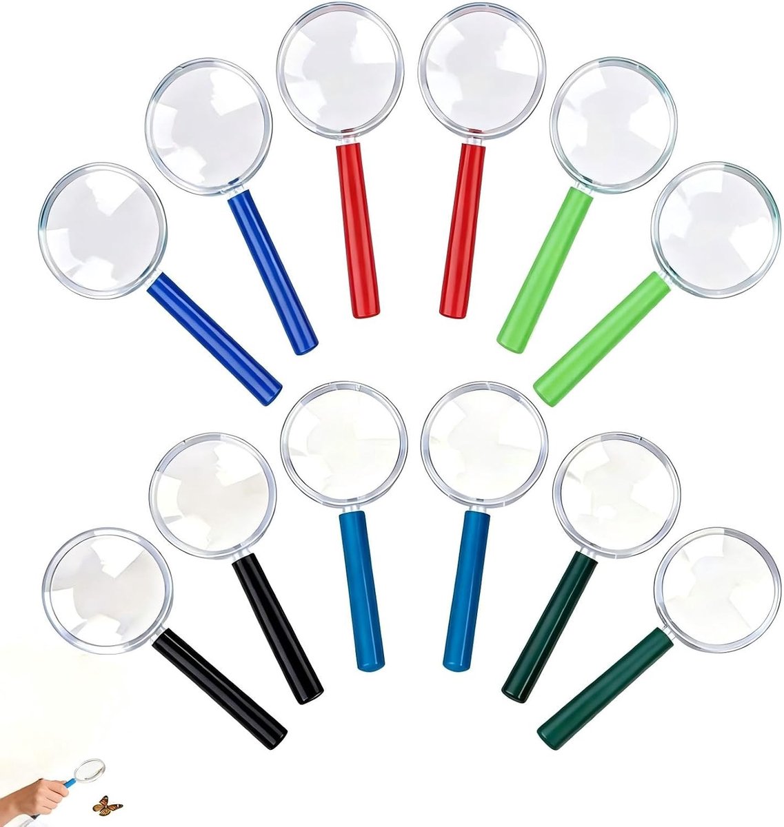 Kleurige Mini Loepen Set voor Kinderen - Educatief Wetenschappelijk Speelgoed voor Buiten en Klaslokaal, Perfect voor Observatie en Experimenten