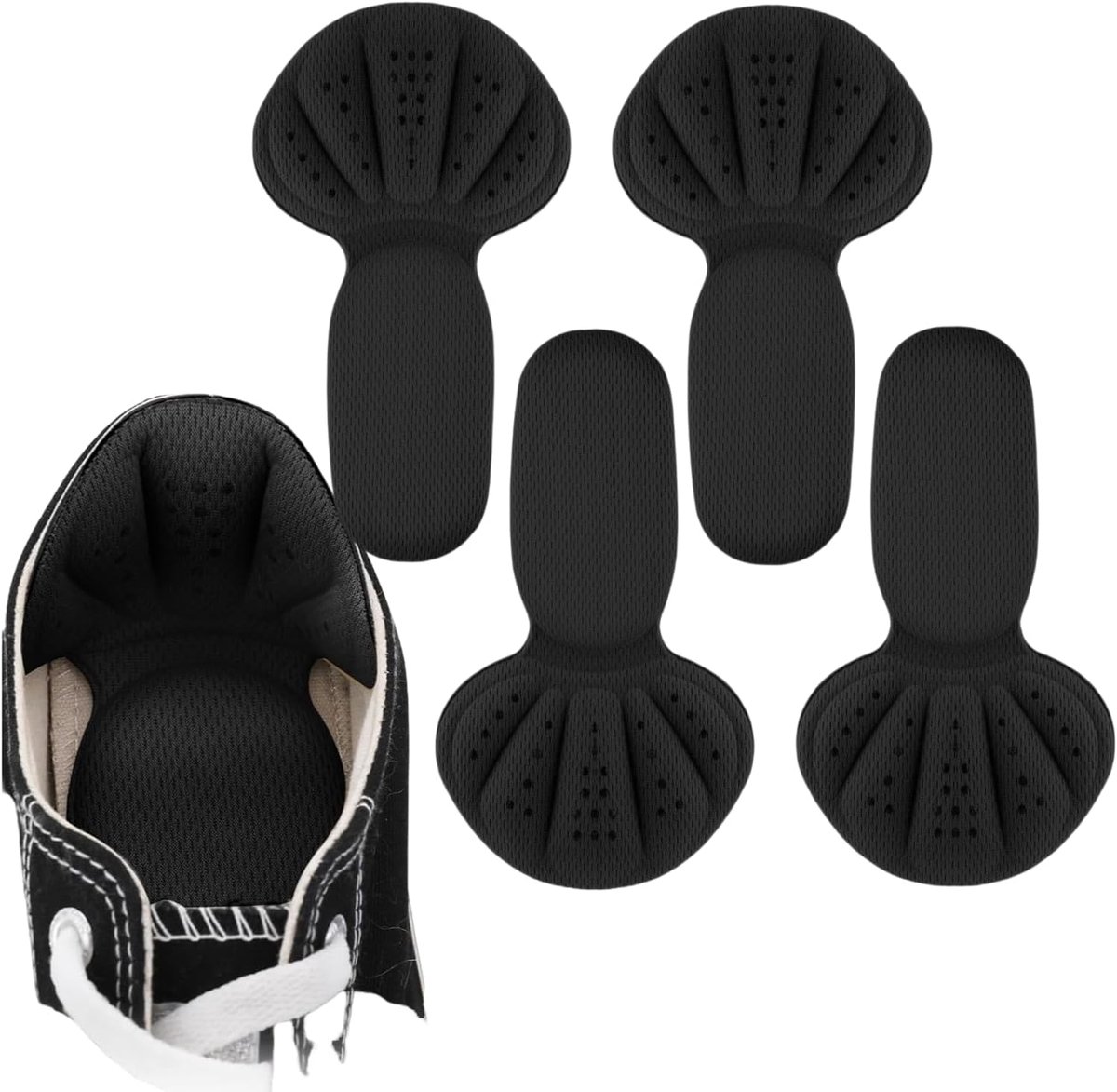 2 Pairs 2-in-1 Heel Pads, Shoe Insoles, Sponges Heel Guards, Adhesive Heel Guards, Heel Grips, Shoe Insoles for Loose - ShopVlot