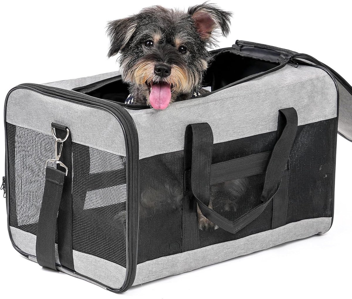 Zachte Dubbelzijdige Dieren Transportbox voor Grote Katten en Middelgrote Honden tot 9kg, Vouwbare Reistassen voor Puppy’s en Katten met Binnenkoord
