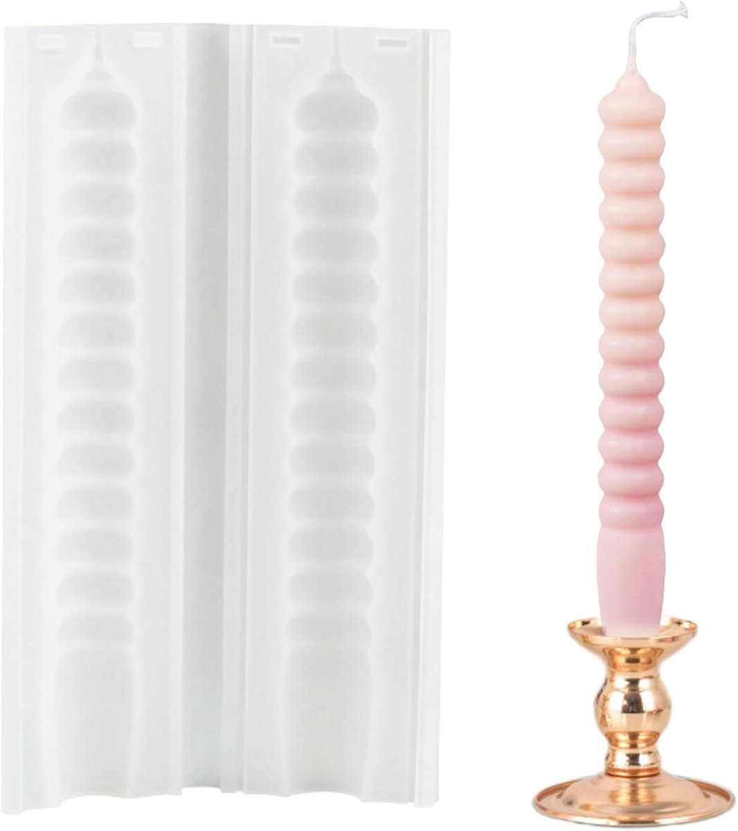 3D Candle Spiral, Silicone Candle Shape, for Turning, Easy to Disassemble, for DIY Candles, Candlelight Dinner - ShopVlot