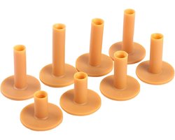 Duurzame Rubber Golf Tees Set van 8 Stuks voor Driving Range en Oefenmat - Diverse Maten 35mm tot 80mm