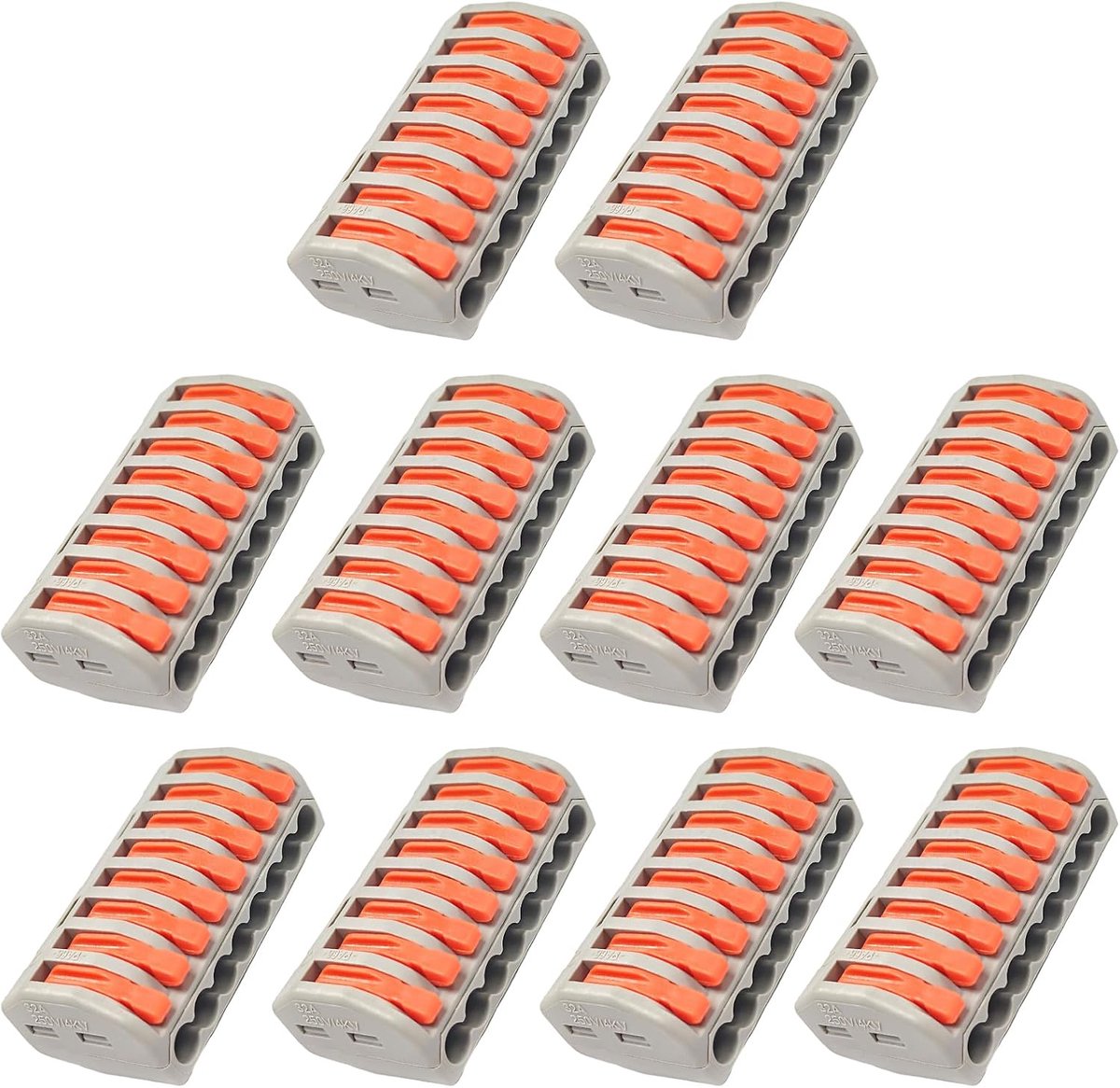 Elektrische connectors 8 poorten - veilige aansluitingen - schroefloze installatie - ideaal voor snelle reparaties - ShopVlot