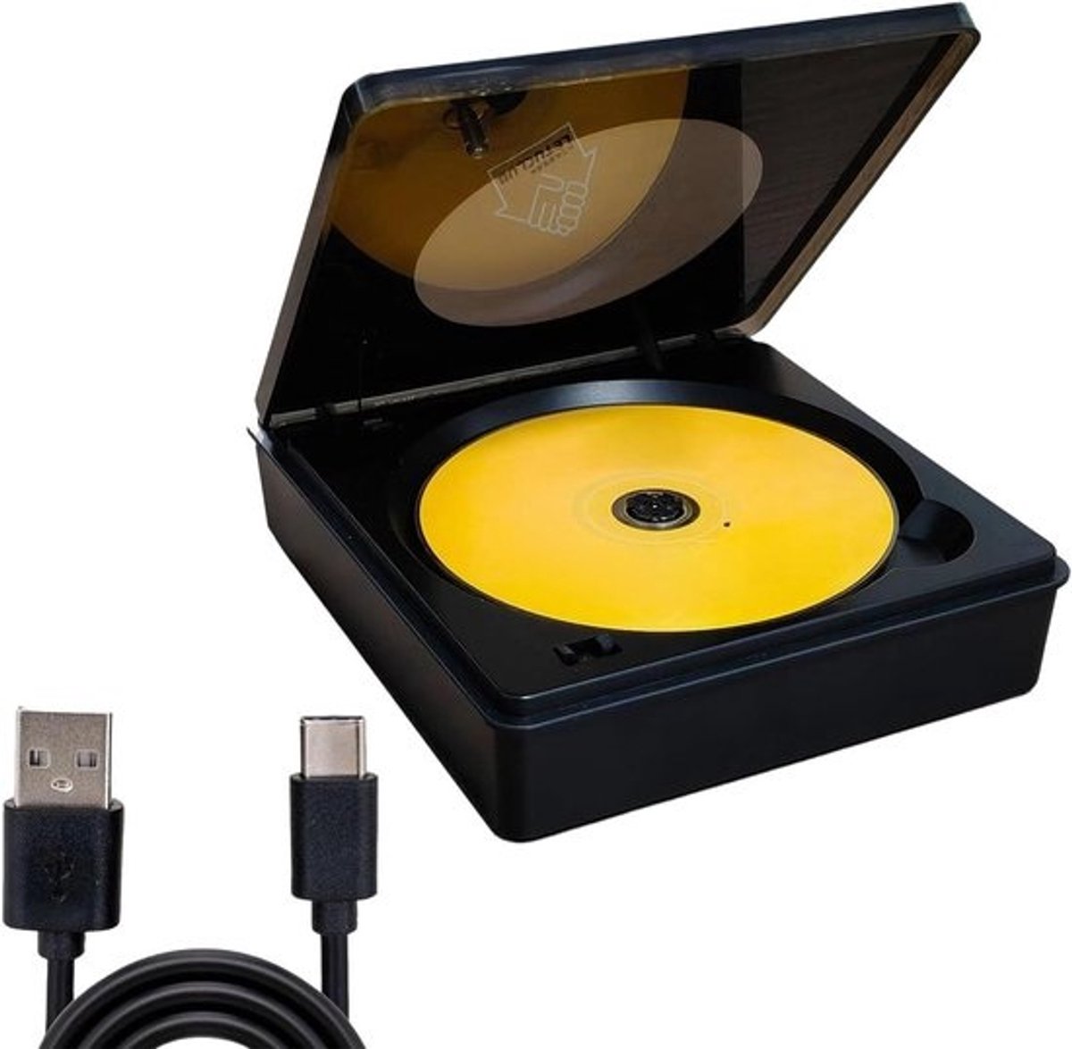 Externe cd-speler - Draagbare muziekspeler - Muziek luisteren in de auto - Schokbestendig geluid - 16.2 x 15.1 x 4.4 cm