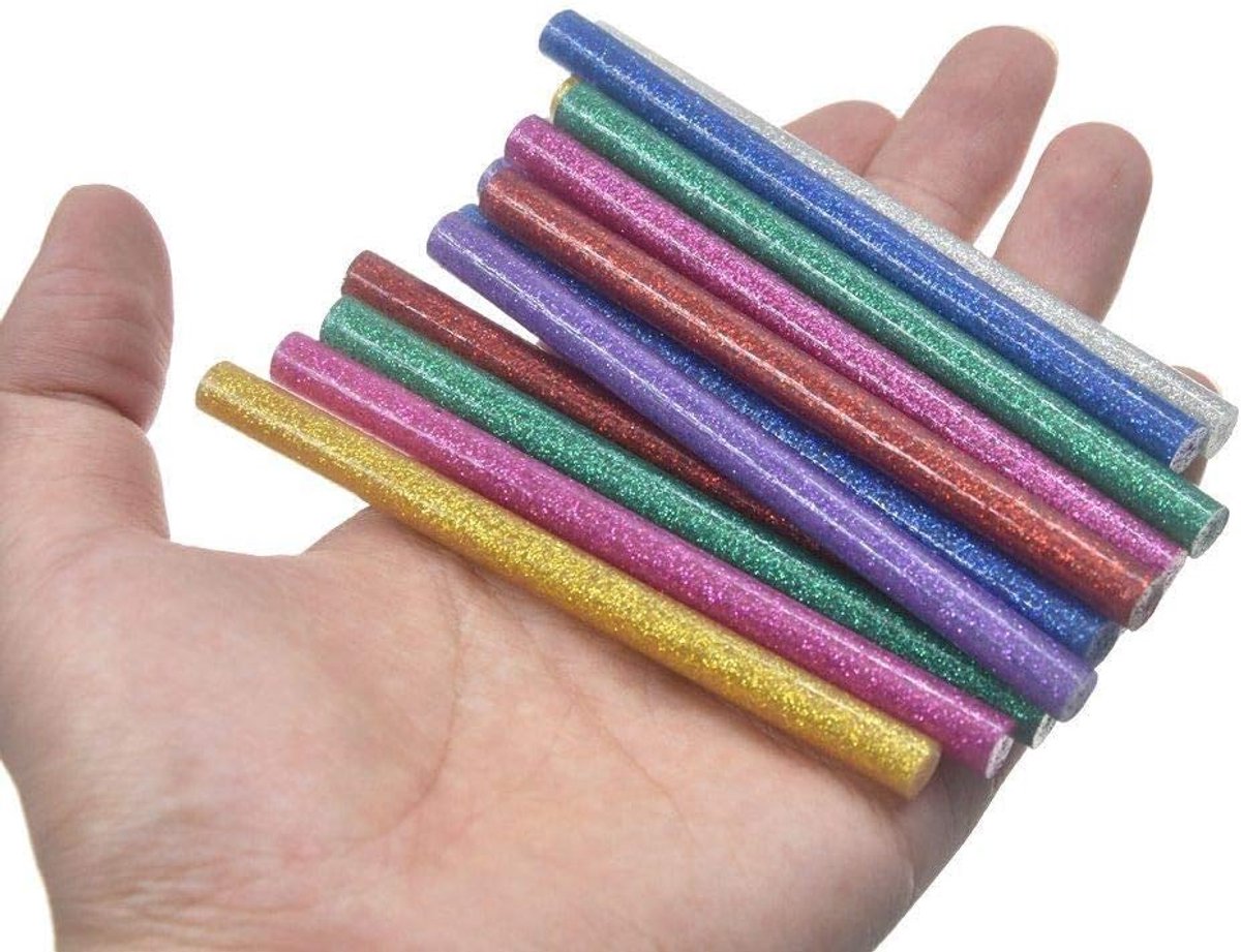 Heetlijm sticks 7 x 100 mm - gekleurde lijmsticks - 100 stuks - ideaal voor knutselen - ShopVlot