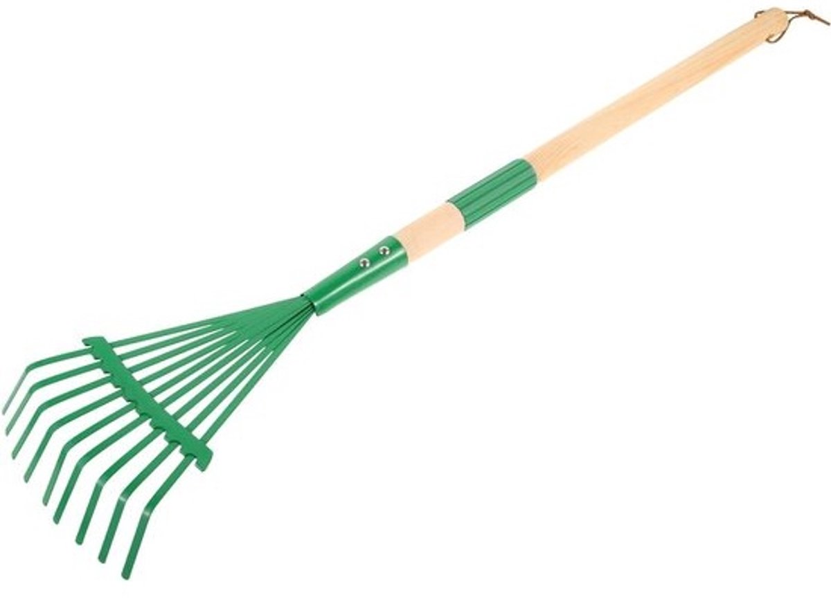 Kinder riek - tuinhulp - tuinieren buiten - afneembaar ontwerp - 68 cm lengte - groen
