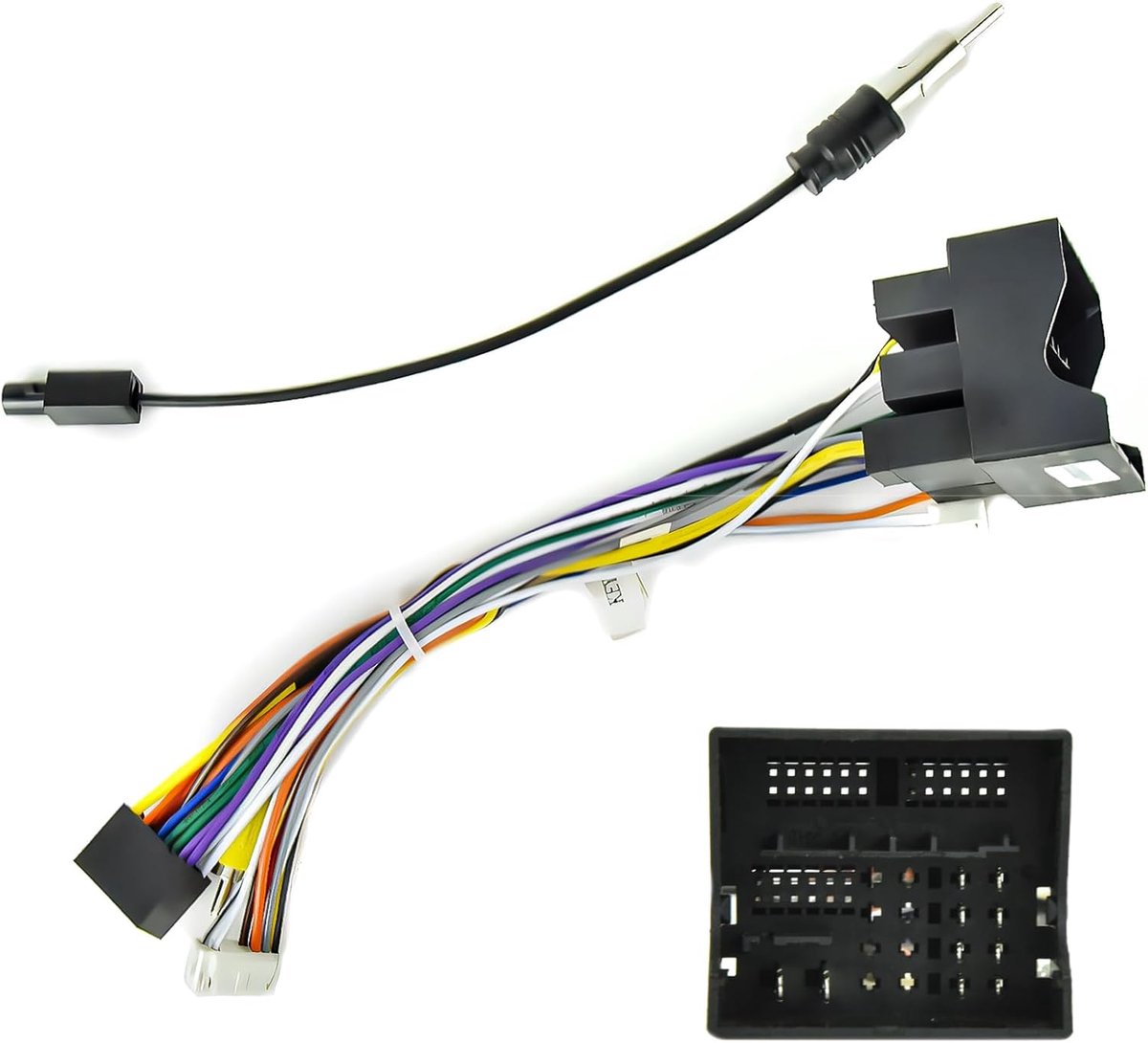 Auto radio kabel 52-pins - ISO adapterstecker voor VW en Skoda - met stuurwielbediening - eenvoudig te installeren - ShopVlot
