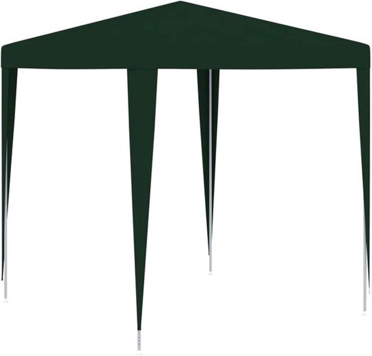 Partytent voor tuin - 2 x 2 m - Groen - UV- en waterbestendig PE - Robuust stalen frame - Compact tuinpaviljoen - Inclusief montagemateriaal - 4 m² schaduwplek