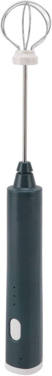 Mini-staafmixer, Draadloze Elektrische Eierklopper met USB Oplaadbaar en 2 Eierkloppers voor Latte, Cappuccino, Warme Chocolademelk, Ei(Zwartachtig groen)