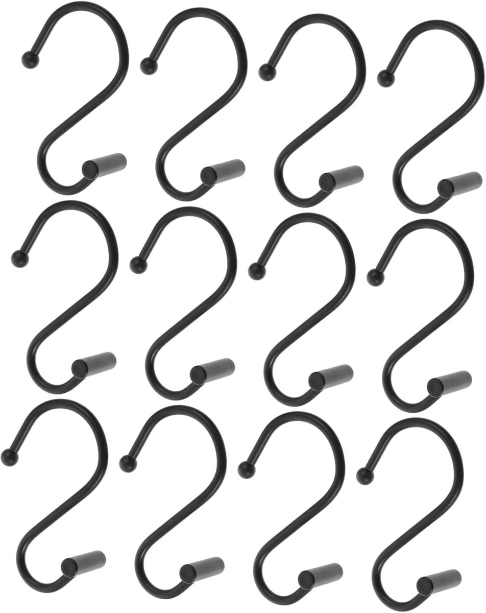12 Stuks Douchegordijnhaken Stevige Badkamerdouchegordijnenset Stevige Decoratieve Douchehangers Voor Gordijnen