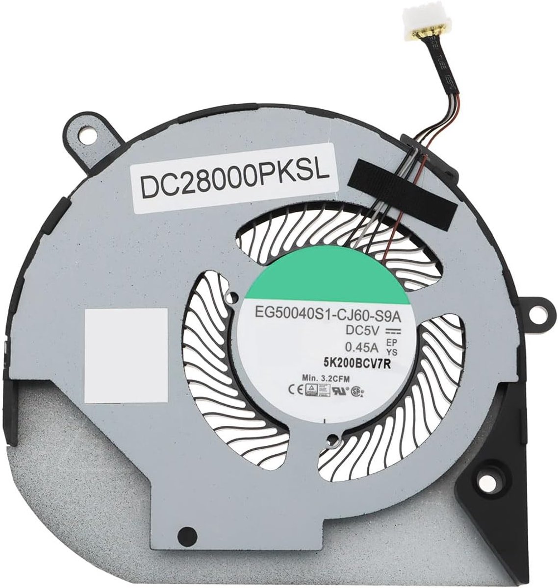 CPU Cooling Fan DC28000PKSL - Compatibel met Dell Latitude 5510 - Snelle afkoeling - Verleng hardware levensduur - ShopVlot