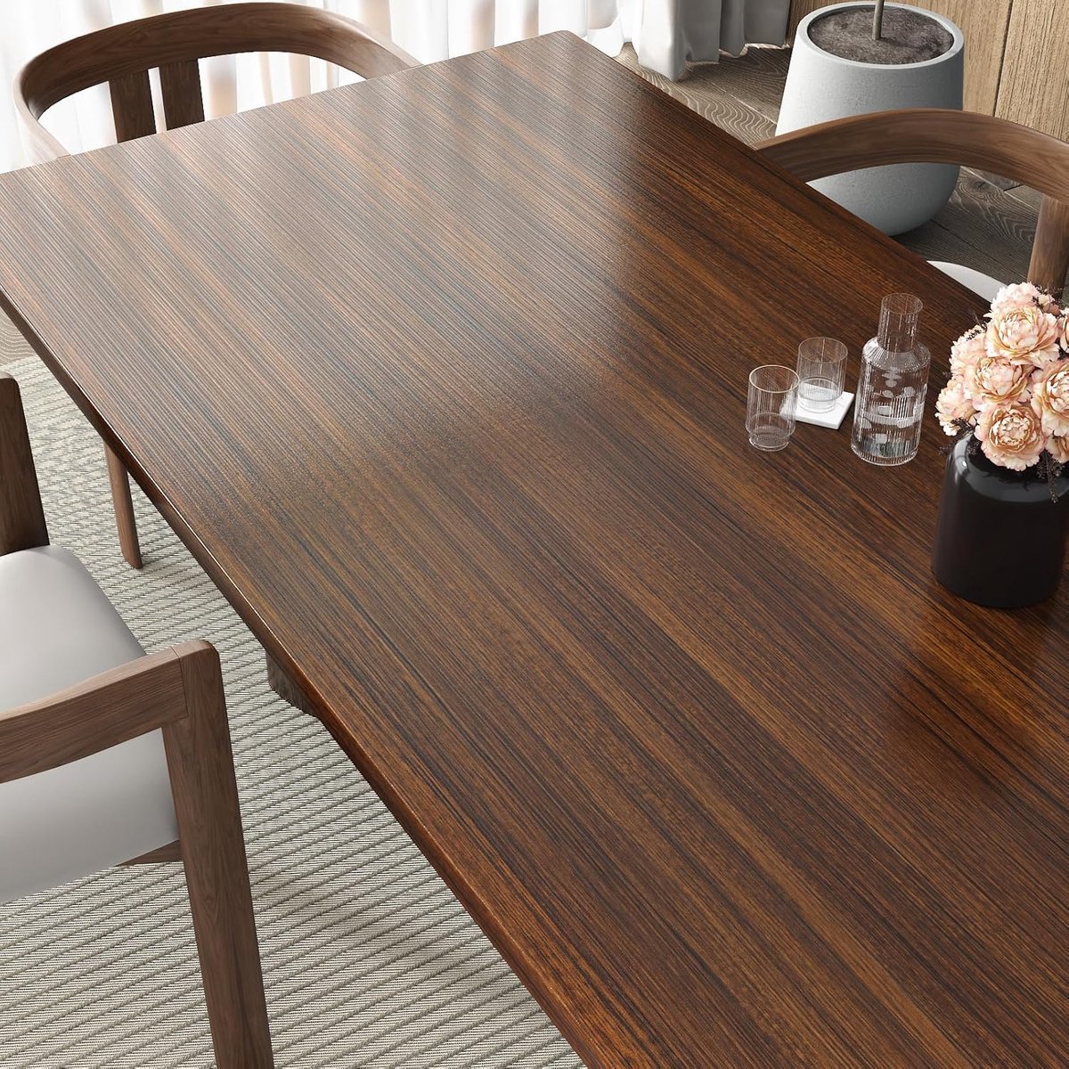 Wood Effect Vinyl Self Adhesive Brown Kitchen Wallpaper for Living Room Wood Effect Vinyl Wrap Sticky Back Plastic - ShopVlot