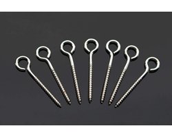 Tigofly 100 Pcs 25Mm Schroeven Rvs Plug Hardware Jerk Aas Lokken Maken Diy Vissen Lokken - ShopVlot