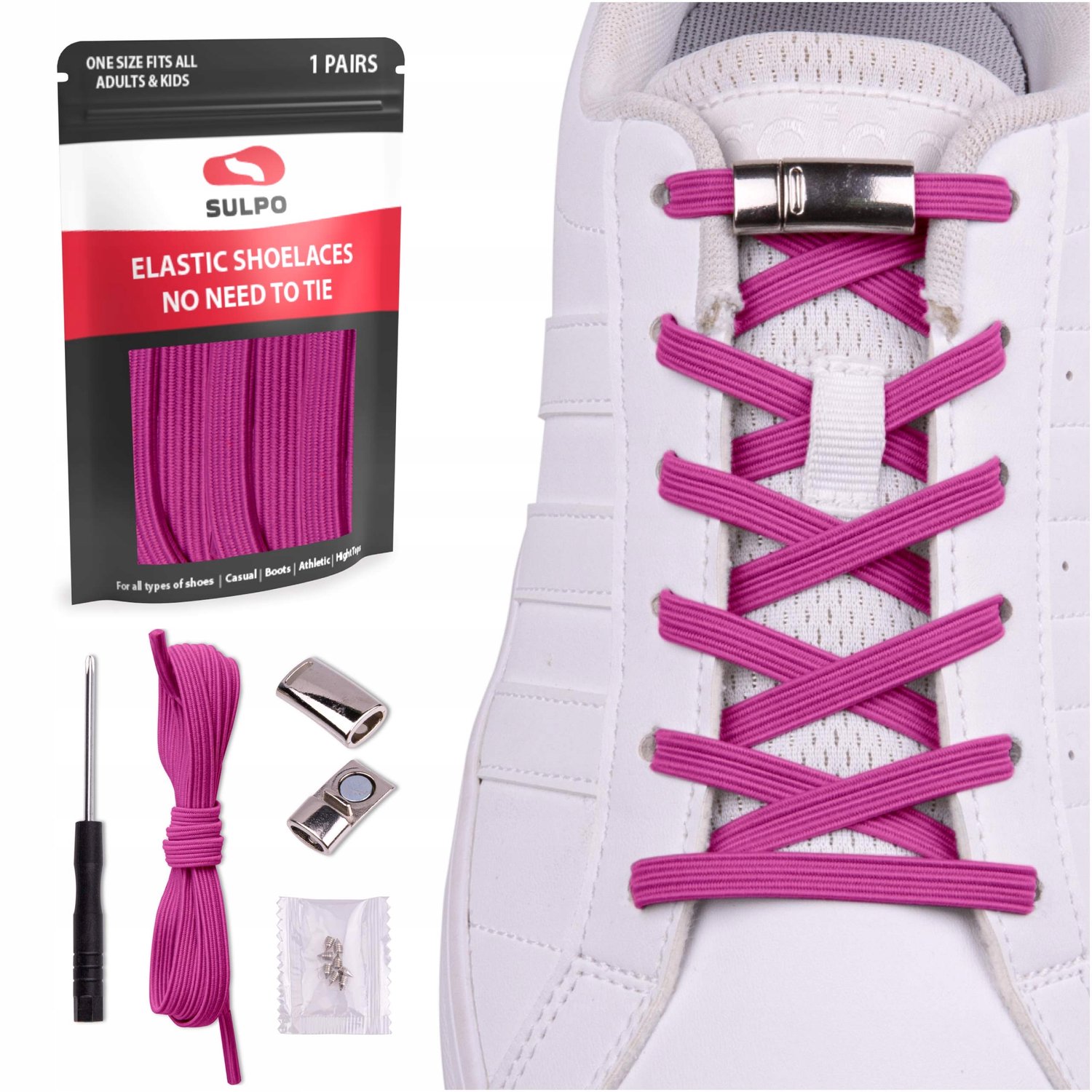 Elastische Veters met Magnetische Sluiting - Nooit Meer Strikken!