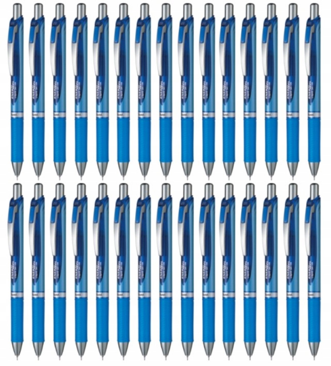 Pentel EnerGel BLN75 Gel Pen Blauw 0.5mm - Set van 30 Stuks