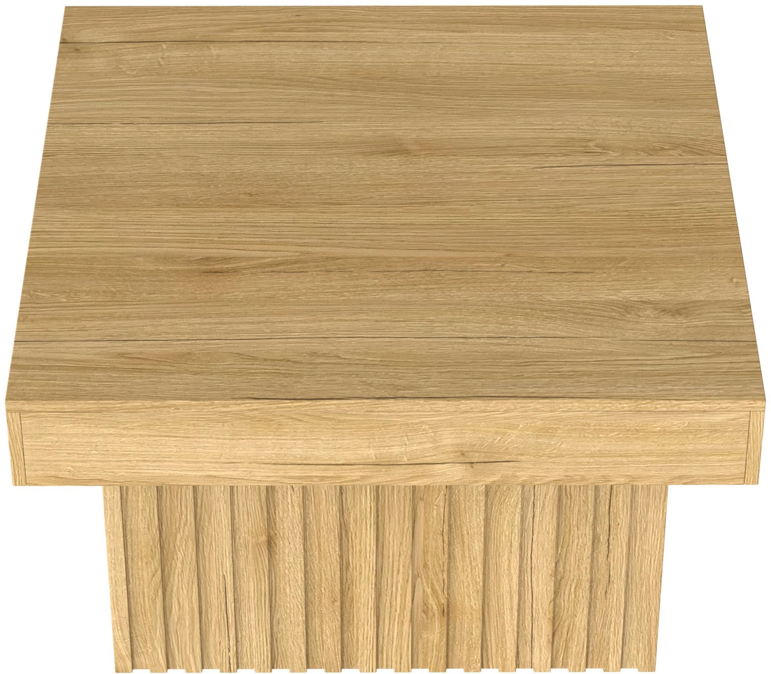 SONNENH Salontafel - Houtlook met MDF-onderstel - 79 x 79 x 46 cm - Naturel houtlook