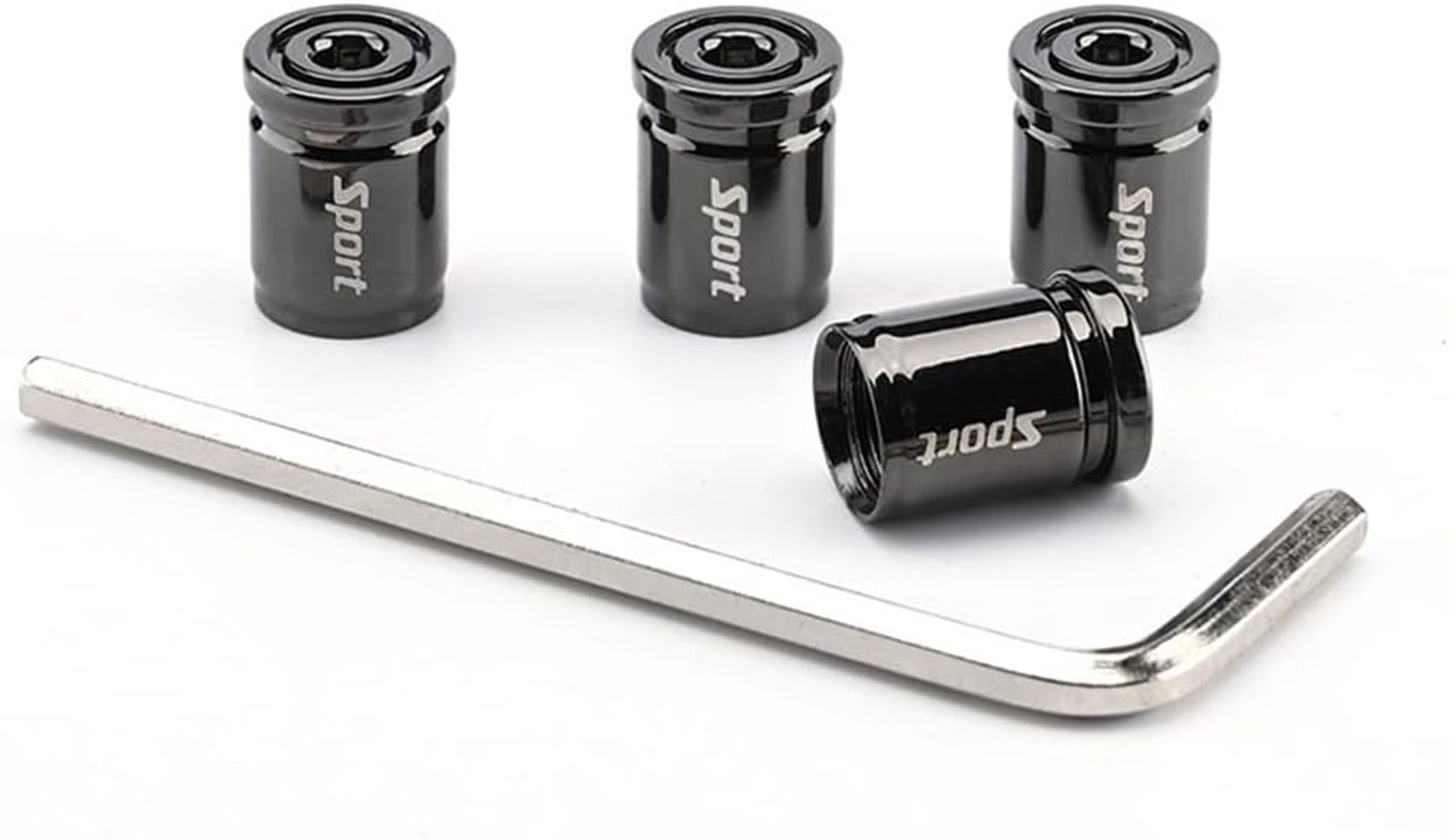 Set van 4 Ventieldoppen voor Auto en Motor - Stofdichte Ventieldoppen met Rubberring - Decoratieve Accessoires voor Banden en Velgen