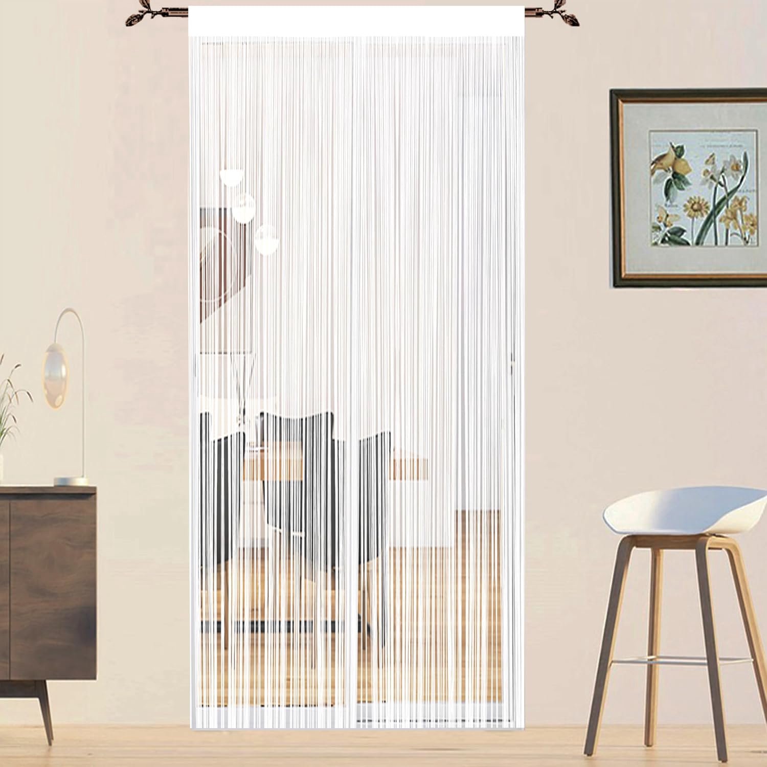 Door and Window Curtains for Windows Doors Partition Door Panels Bedroom Living Room Cabinet Door Drape White 90x245cm - ShopVlot