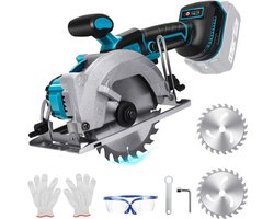 Mini circular saw compatible with Makita 18V - Brushless, 2 saw blades, 6200 rpm, for wood/metal/tiles/plastic - ShopVlot