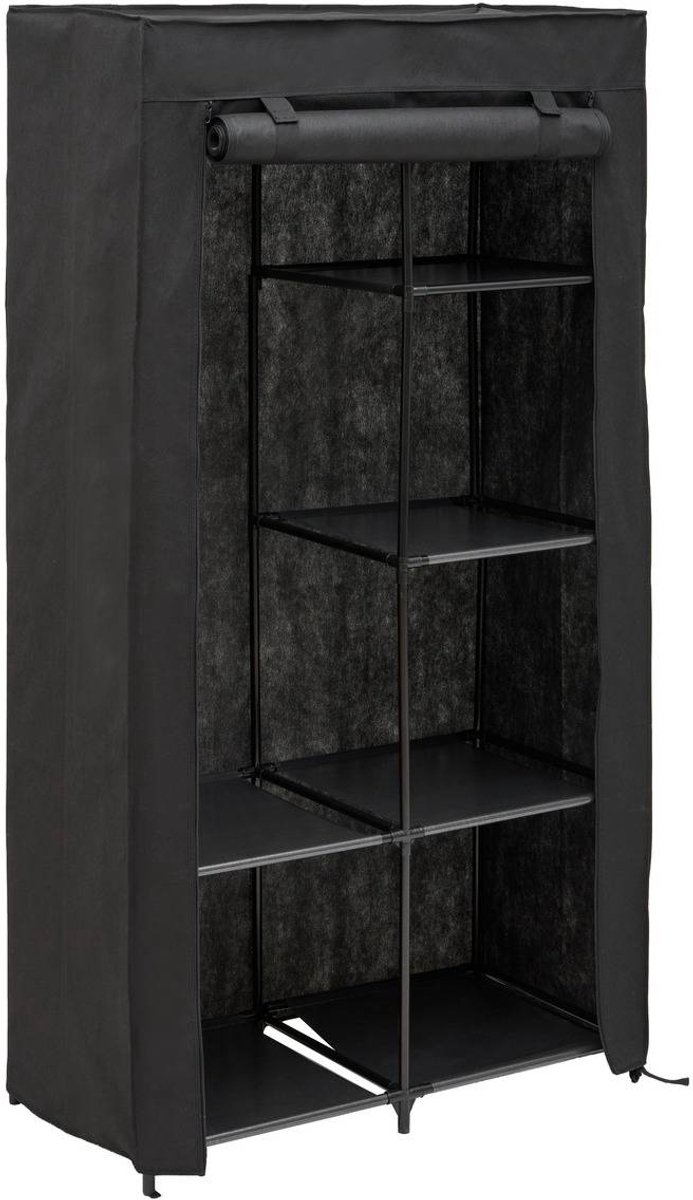 5 Five Simply Smart Dressy rechthoekige kledingkast 88 x 165 cm, zwart Noir