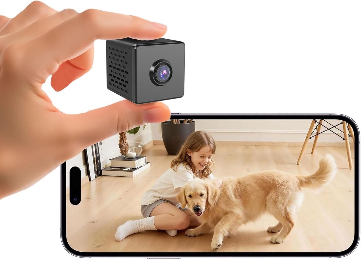 Camera - Babyfoon - Mini-bewakingscamera – Slimme camera - Babyfoon Met Camera - 4K-beeldkwaliteit - Op afstand bestuurbaar - HD Camera - Plug-in-ontwerp - Realtime bewegingsdetectie - Continue opname - Zwart