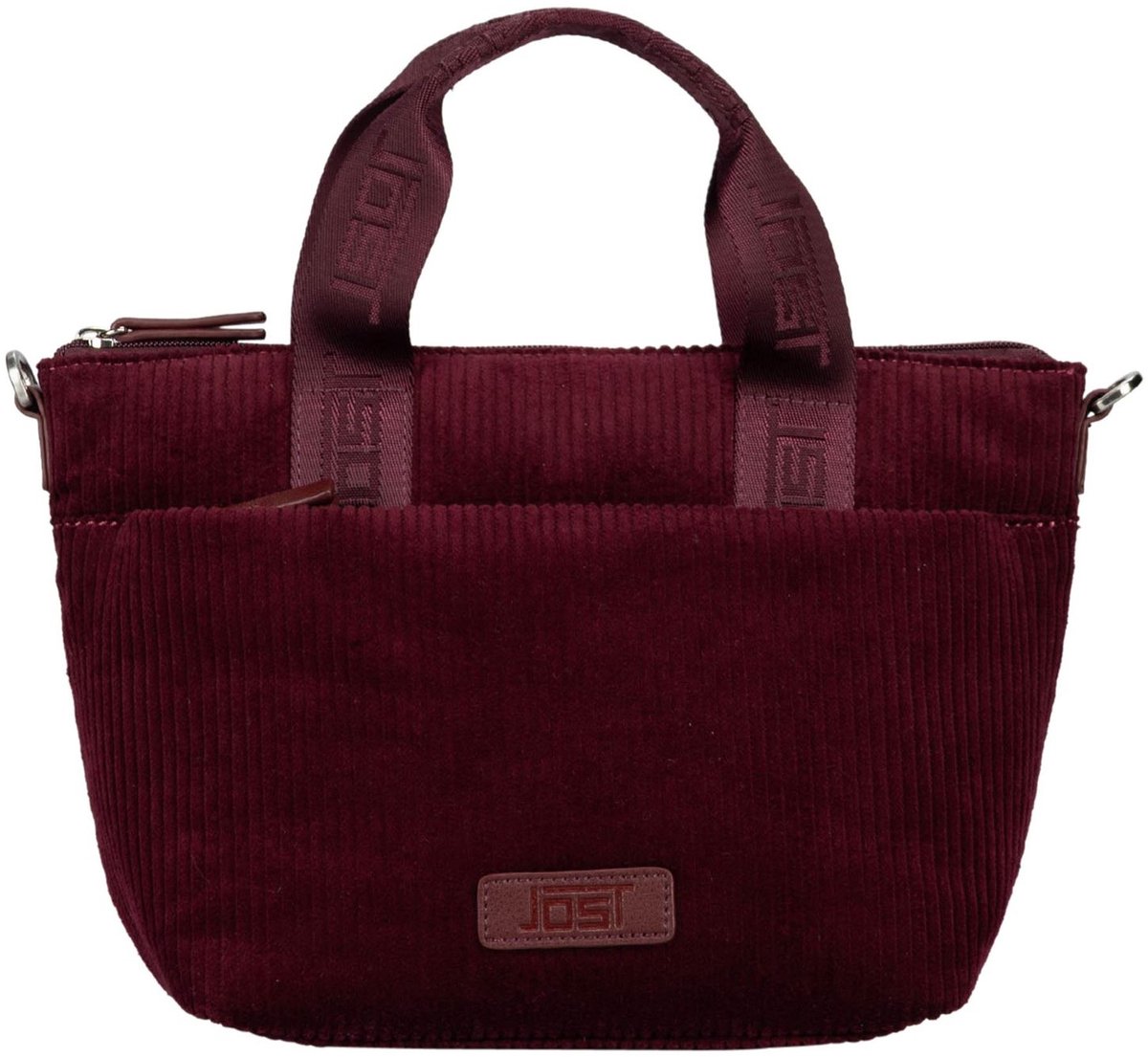 JOST schoudertas Cord Hobo Bag Burgundy wijnrood