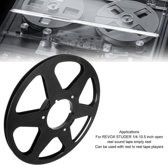 10,5 Inch Pick Up Coil voor Geluidsopname, Open Spool Aluminium, 6 Windbestendigheid Gaten, Buigbestendige Flens, 1/4 Lege Tape Reel Geschikt voor Professionele Opnames — afbeelding 5