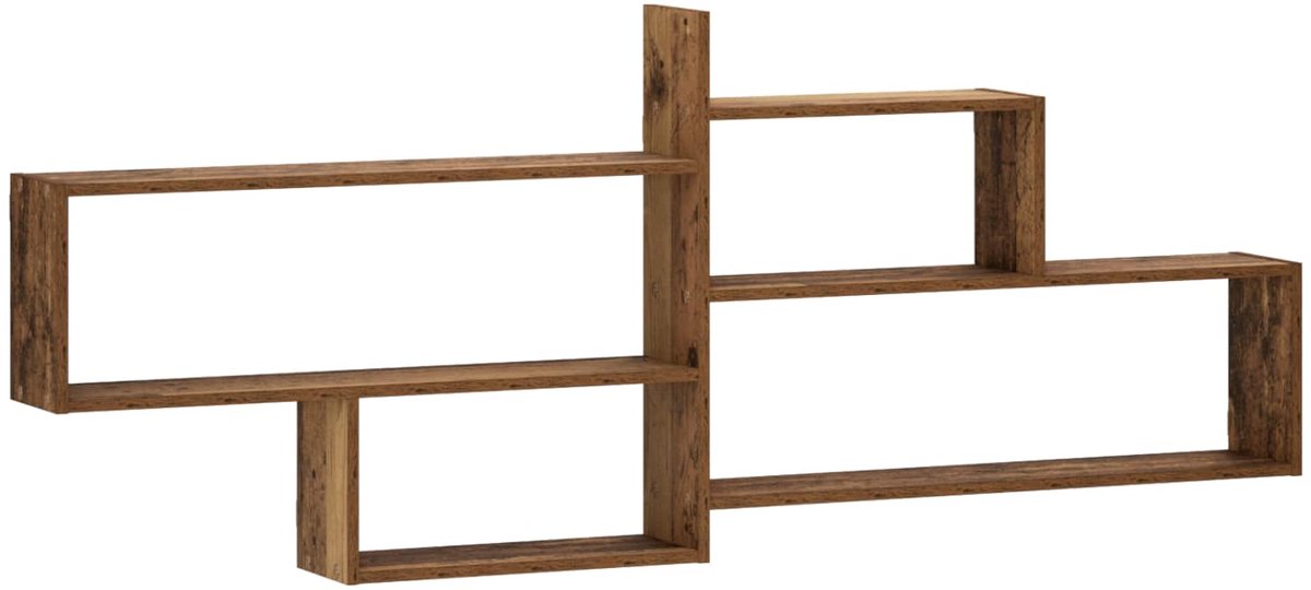 vidaXL Wandplank - Oud - hout - 168.5 - x - 17 - x - 68 - cm - Bewerkt - hout Oud hout