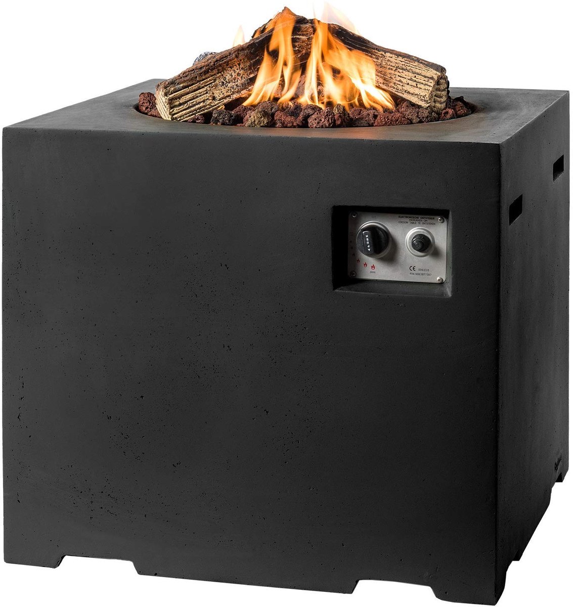 Happy Cocooning Lounge & Dining Square - Fire Table - Black