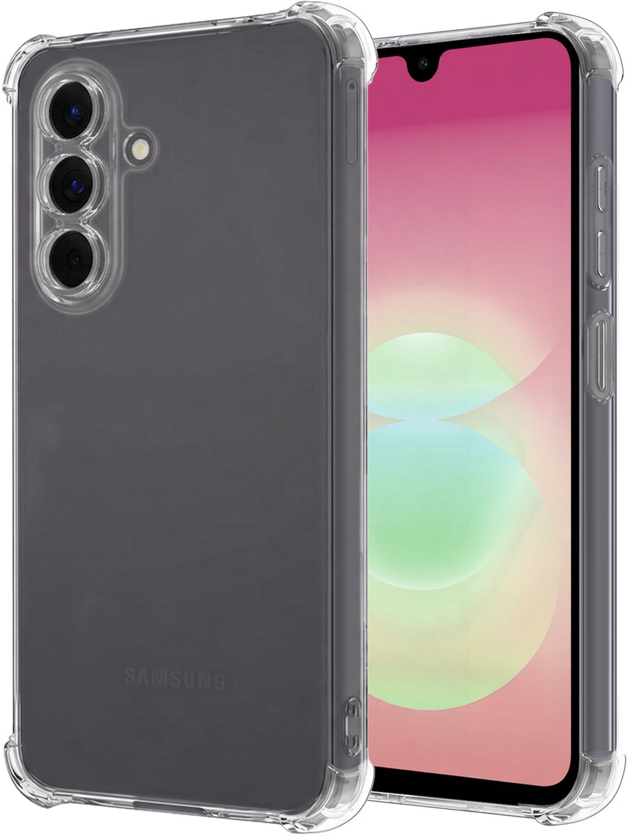 Hoesje - Geschikt voor Samsung Galaxy A18 - Sterk & Shockproof - Siliconen Case - Back Cover - Telefoon Hoes Shock Proof - Transparant