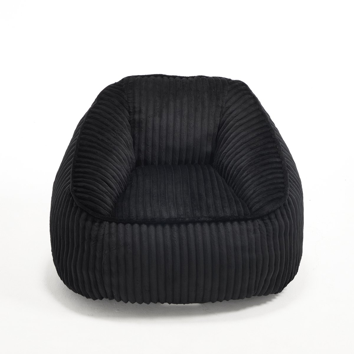 Ropilly Zwarte Zitzak Stoel - Comfortabele Loungebank - Traagschuim - Chenille - Woonkamer & Slaapkamer - 98x92x73 cm
