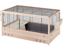 Ferplast Kooi Van FSC-Hout Voor Konijnen en Cavia's, Inclusief Accessoires 100 x 62,5 x h 51 cm