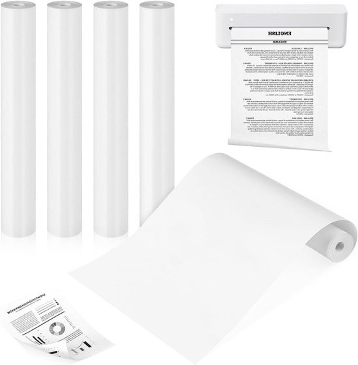 Thermisch printerpapier in A4-formaat - BPA-vrij - droogt snel - voor draagbare printers - voor fotoafdrukken