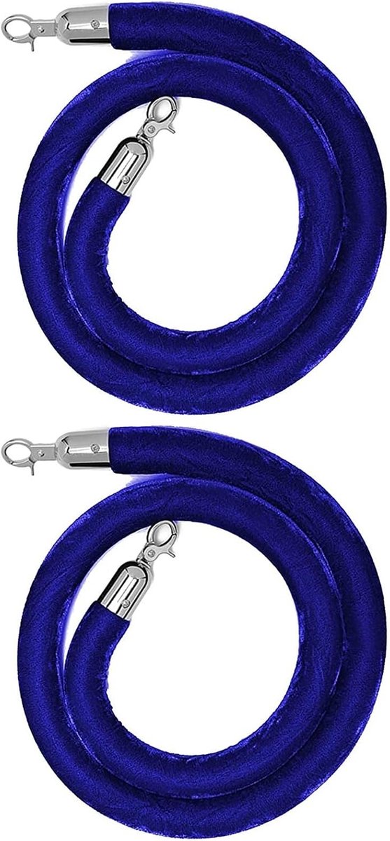 Wachtrijbarrièretouwen met vergulde haak, fluwelen stangentouw 3/4/5/6Ft, menigtecontroletouw, grijs fluwelen touw voor wachtrijverdeler, touwveiligheidsbarrière 1/2/3M, diameter 1,3 inch wacht