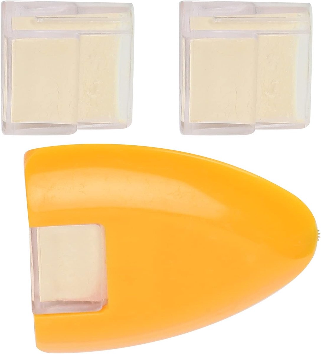 Stofmarkeringskrijtdriehoek, Professioneel Kleermakerskrijt met Vervangingspoeder voor Het Naaien, Ideaal voor Kleding en Leerbewerking (YELLOW)
