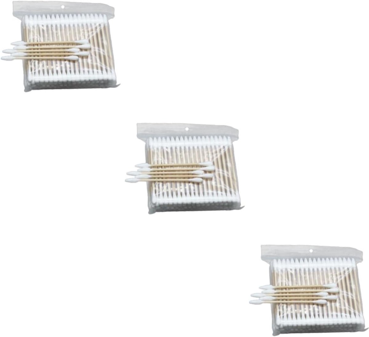 1200 St houten wattenstaafje dubbel getipte wattenstaafjes applicator met katoenen punt make-up wattenstaafjes multifunctionele wattenstaafjes zorg Katoenen stok baby Bamboe