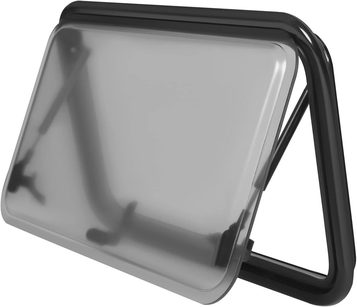 Zijraam, uitzetraam met verduistering en insectenbescherming, camperraam, 80-85° openingshoek, 70 x 40 cm, camper, caravan, voor campers, wit